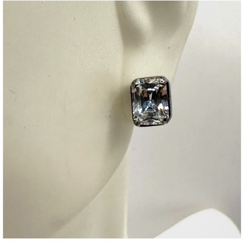 Sterling Silver & CZ Stud Earrings
